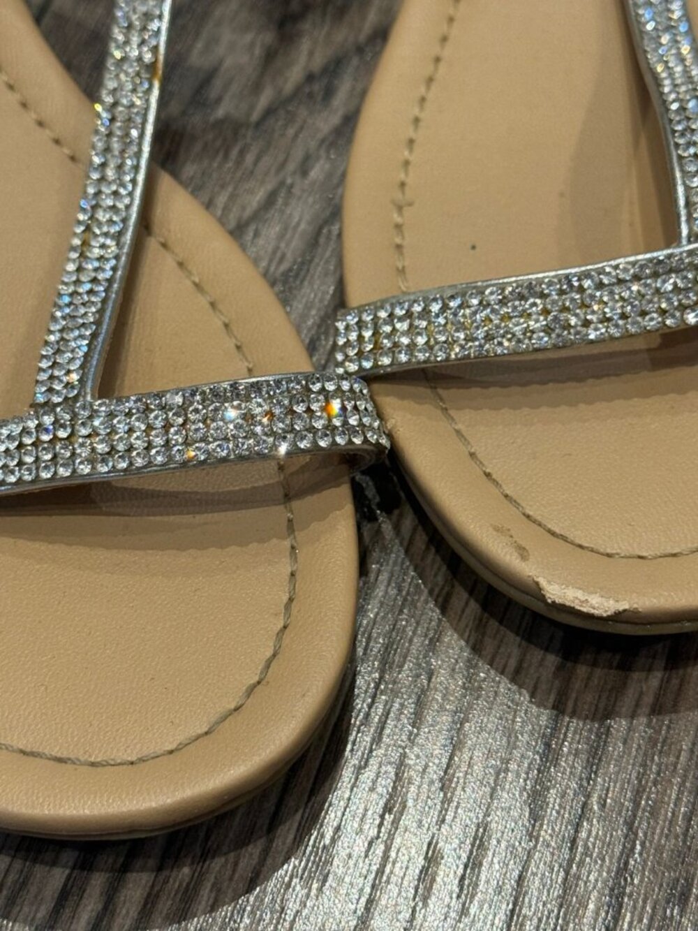 Call It Spring Rhinestone Flat Sandals — Size 9 - Picture 5 of 7